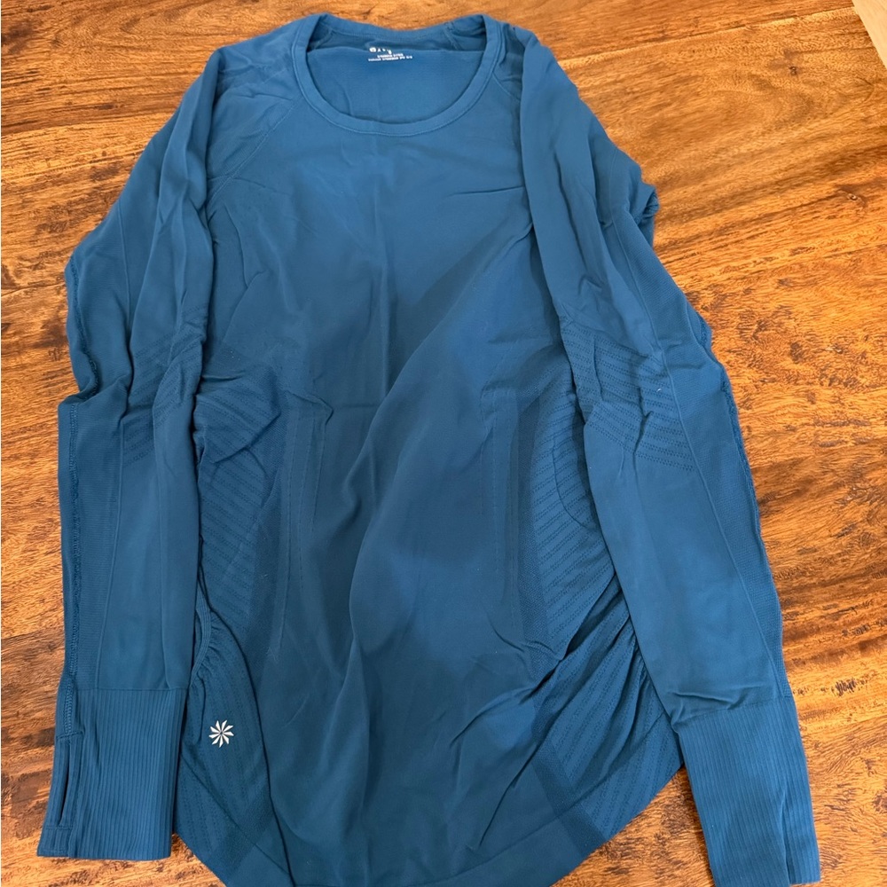 Athleta Momentum Seamless Long Sleeve Top – Women’s Small (Blue/Teal)